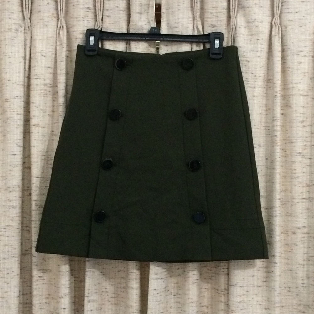 LOFT Button Accent Skirt - 0